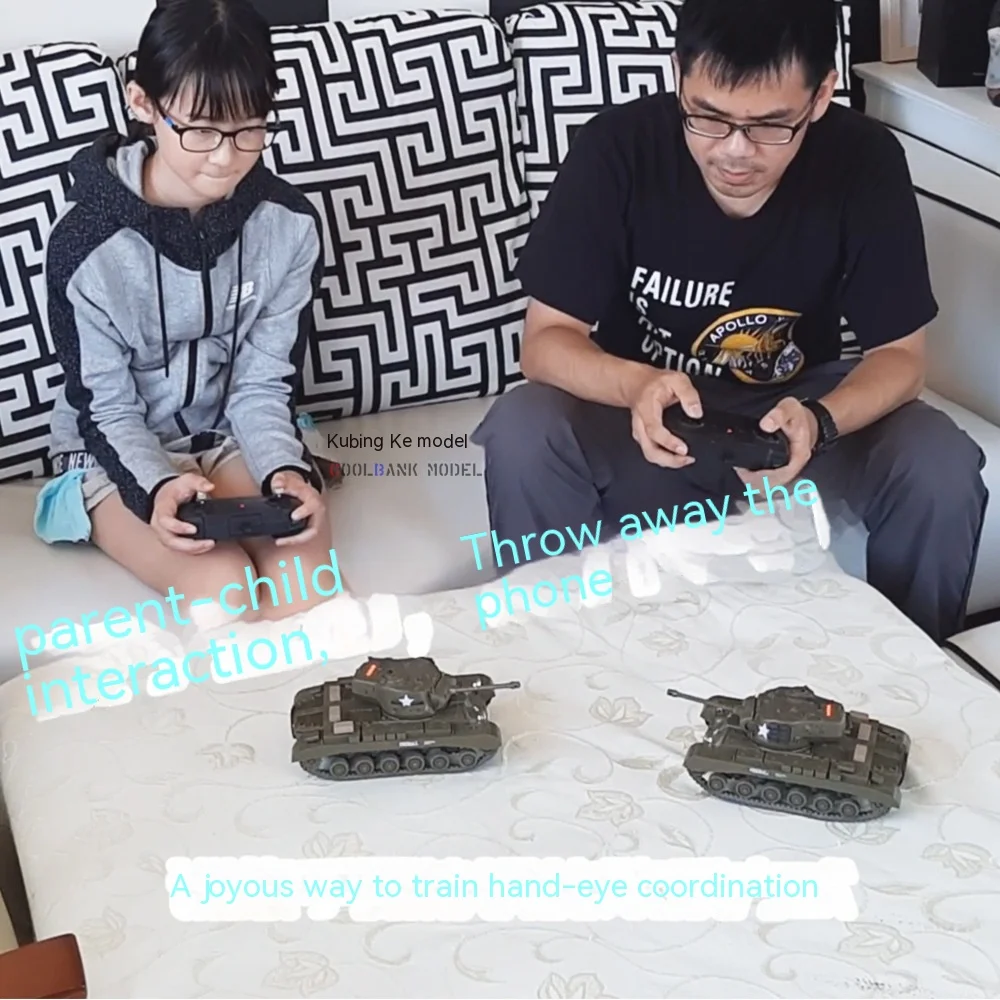 1: 30 Rc Tank Toy M26 Panxing Vs M4a3 Sherman Turret Rotation Simulation Combat Sound Effect 2.4ghz Rc Tank Model Remote Control 3