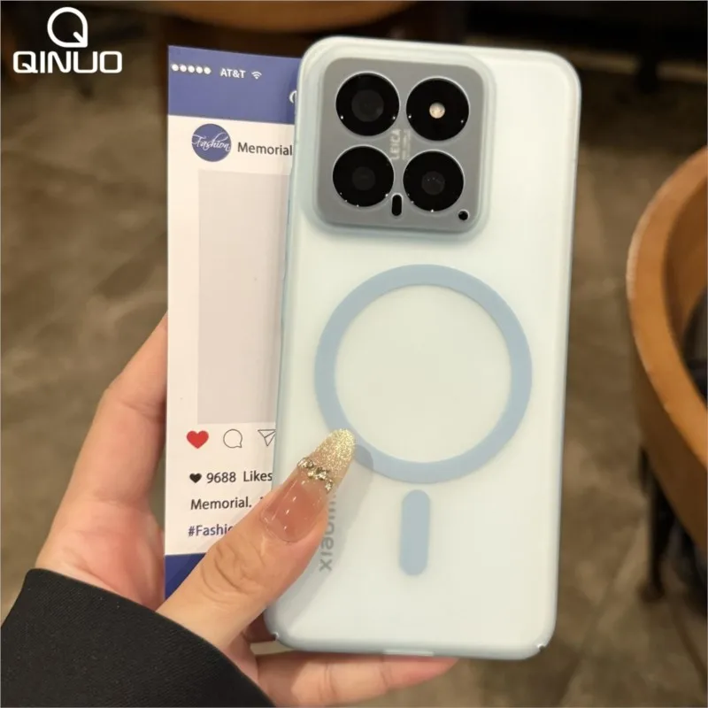 Luxury Matte Candy Transparent Magnetic Phone Case with Magsafe Wireless Charging Compatibility