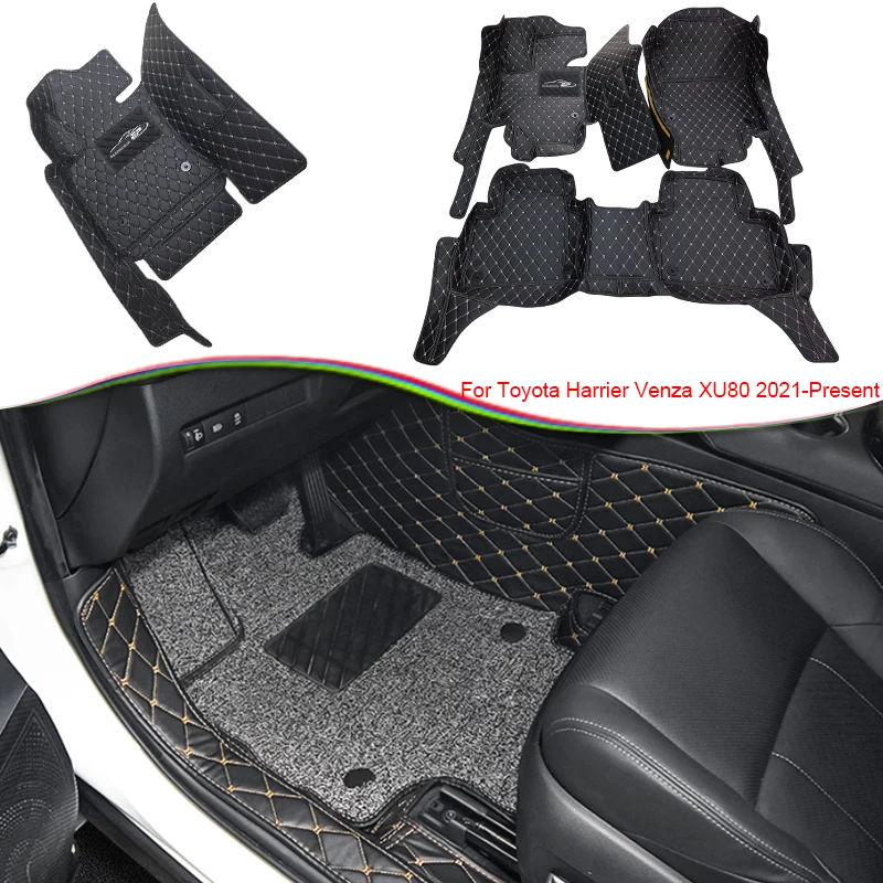 

Custom PU Leather Car Floor Mat For Toyota Harrier Venza U80 2021-2025Waterproof Wire Mat Wear-resistant Internal Auto Accessory