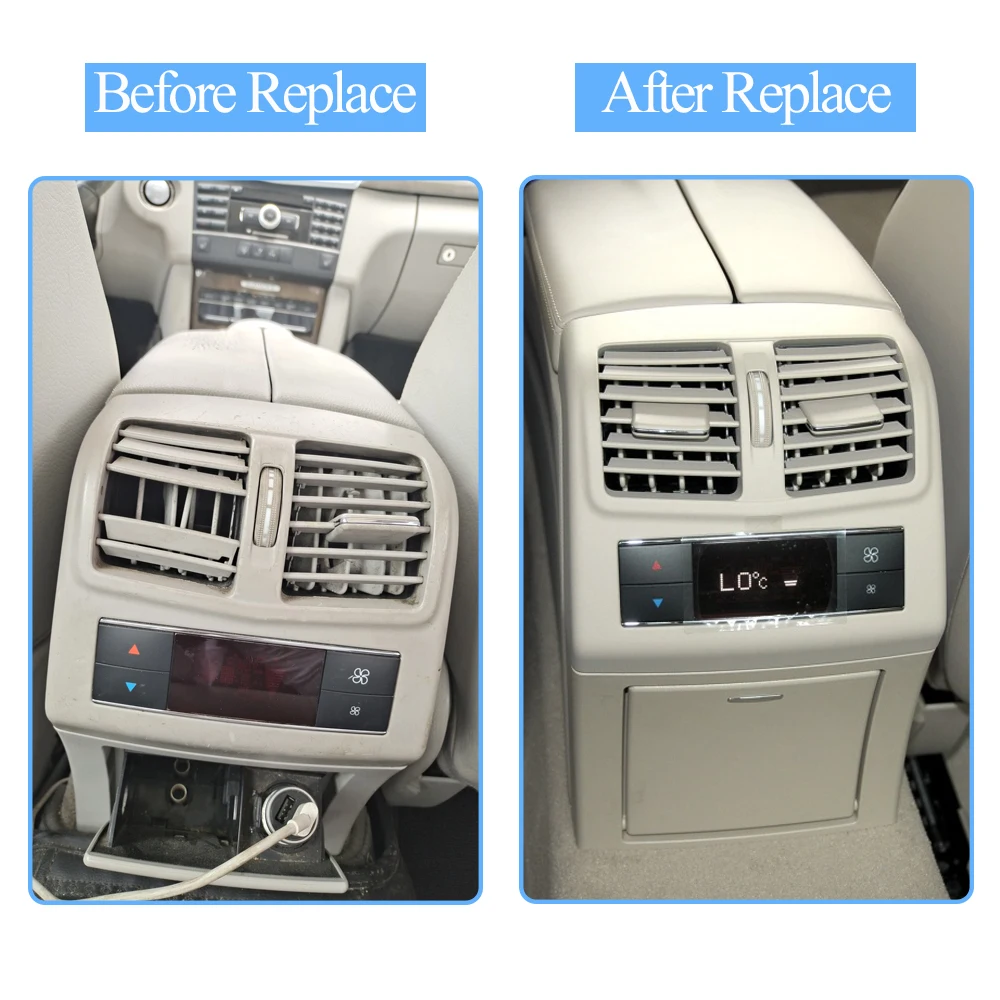 후면 센터 콘솔 에어컨 AC 벤트 그릴 배출구 프레임 커버 벤츠 W212 E 클래스 E260 E300 E320 E400 2012-2015
