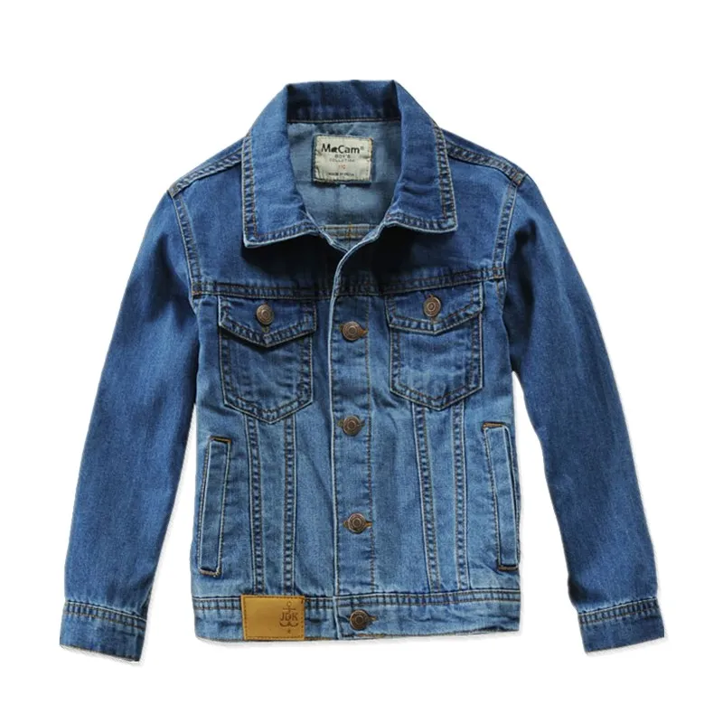 

Boys Denim Jacket Spring/Summer Solid Thin Style Design Kids Casual Jean Coat For Children's 4-14 Years Cowboy Outwear