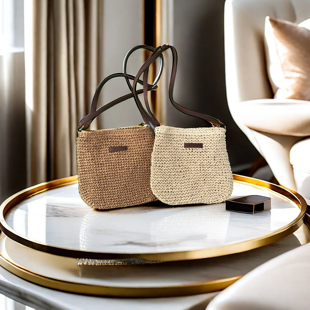 Straw woven bag Single shoulder Crossbody bag for women