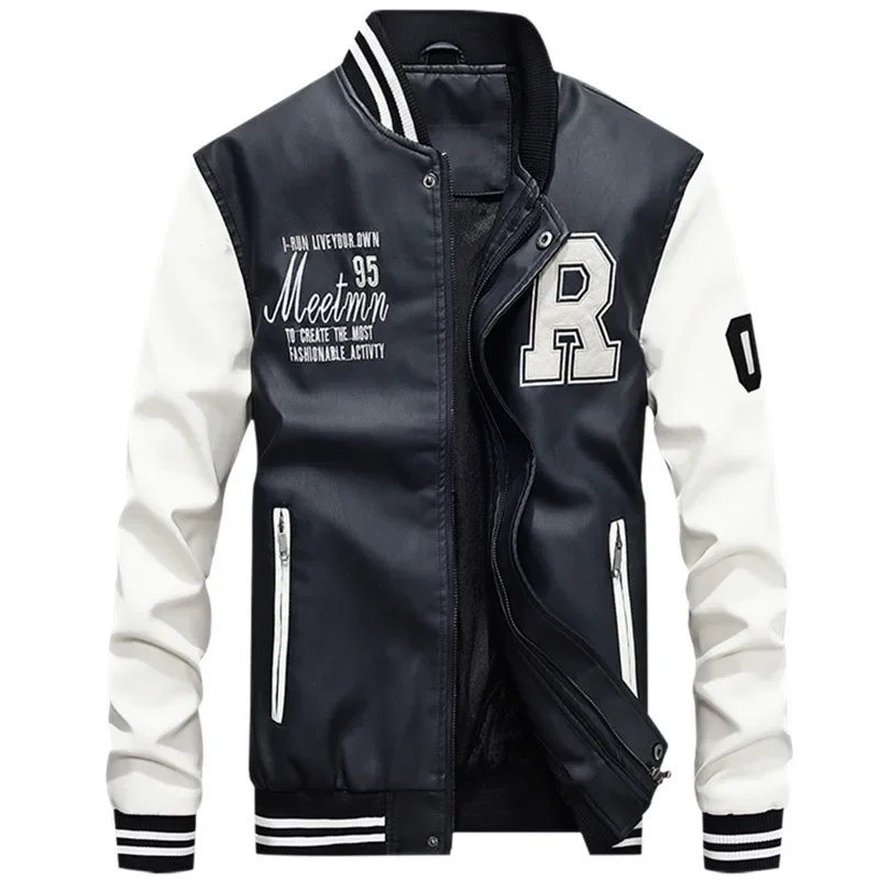 Leather jackets men winter jacket Men Slim Leather Jacket Motorcycle Casual PU Leather Coat