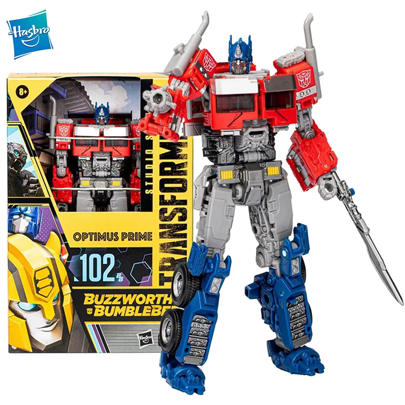 

In Stock Hasbro Transformers:Rise Of The Beasts Buzzworthy Bumblebee SS102 Optimus Prime Anime Action Figures Robot Model Toy