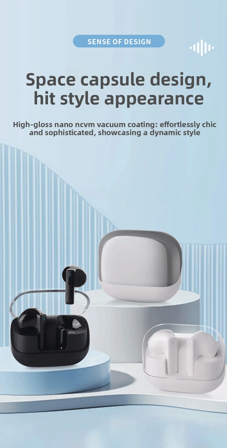 Bluetooth Earphones Wireless Noise Reduction Long-Wear Painless In-Ear Wireless