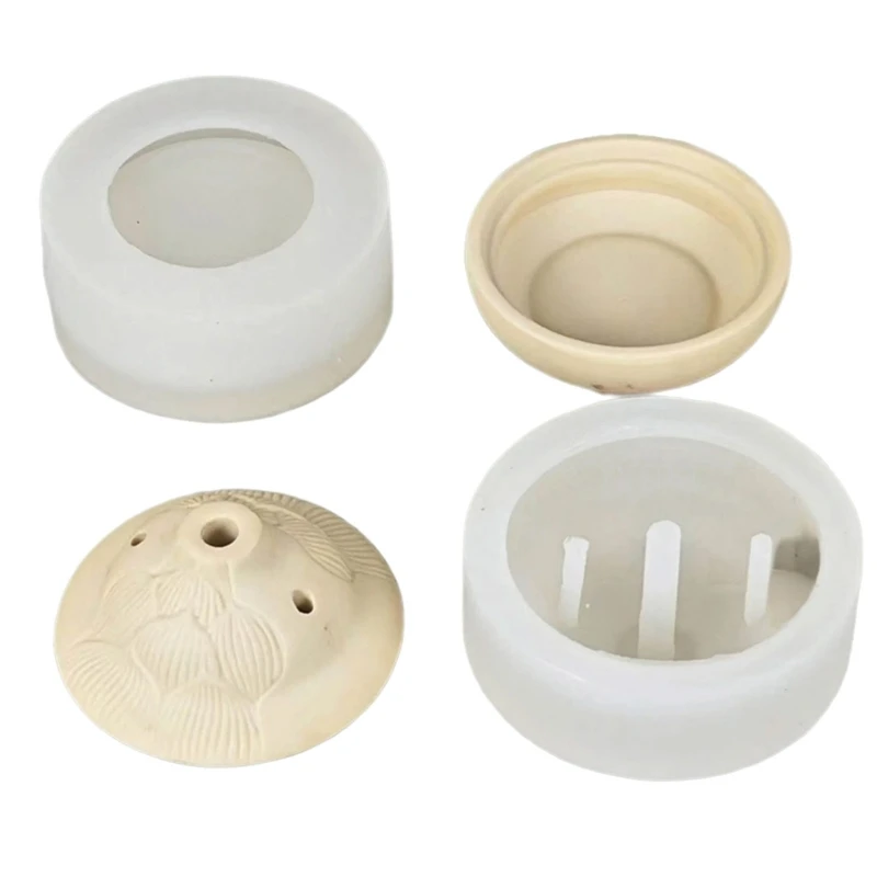 

Y1UB Incenses Holder Resin Molds with Lid, for DIY Room DecorationsDIY Craft