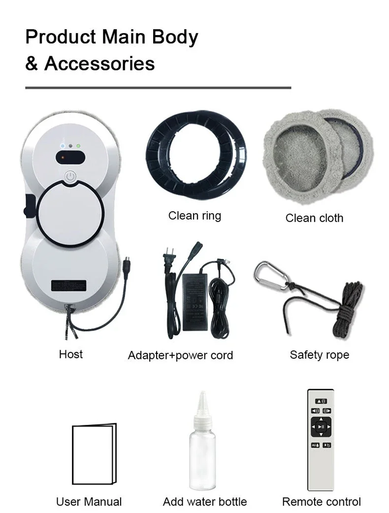 Description Picture 3 of itemFully Automatic Window Cleaning Robot Water Spray Intelligent Electric Brush Magnetic Brushless Motor Car Glass Washer