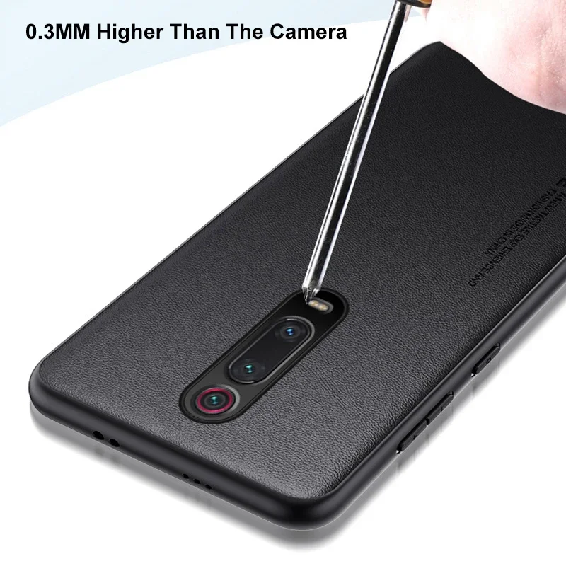 Luxury PU Leather Matte Shockproof Phone Case - Silicone Protection Cover