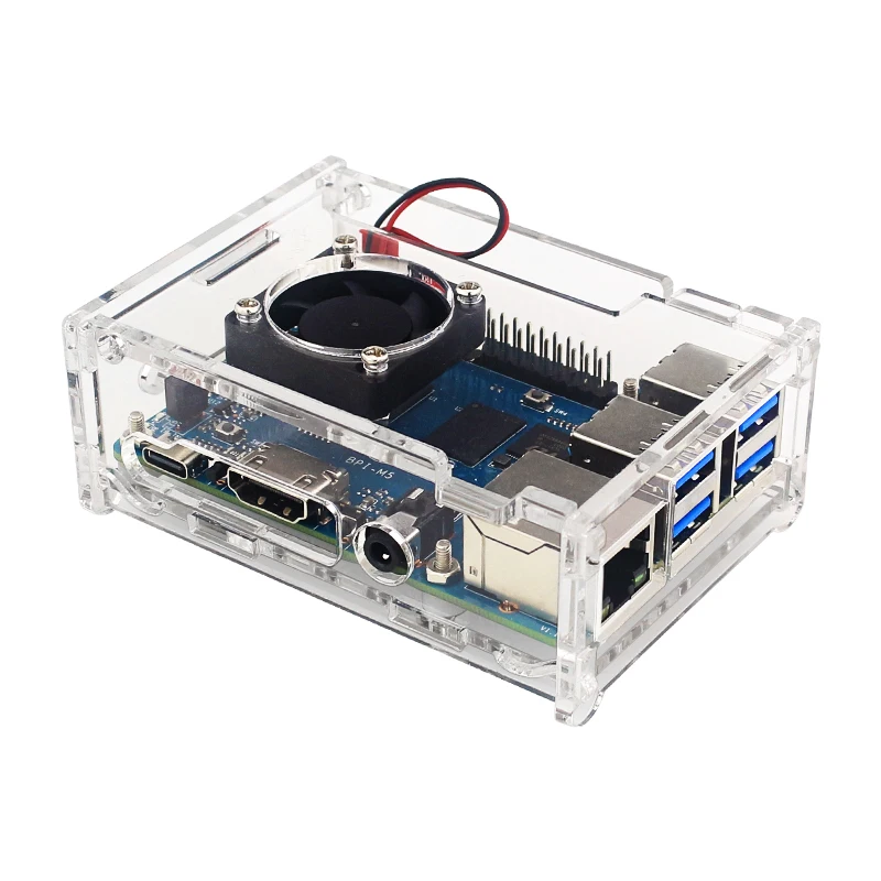 Banana pi Bpi m5 Placa Única Amlogic S905x3 Chip Design 4gb Ram 16gb Emmc com Portas Usb 3.0 Case Ventilador Dissipador de Calor - Imagem 4