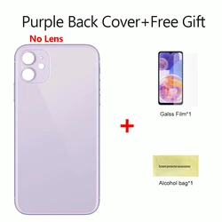 Premium iPhone 11 Back Glass Replacement - Durable & Easy - to - Install Rear Cover with Battery Housing (No Lens) (For iPhone11 Purple)