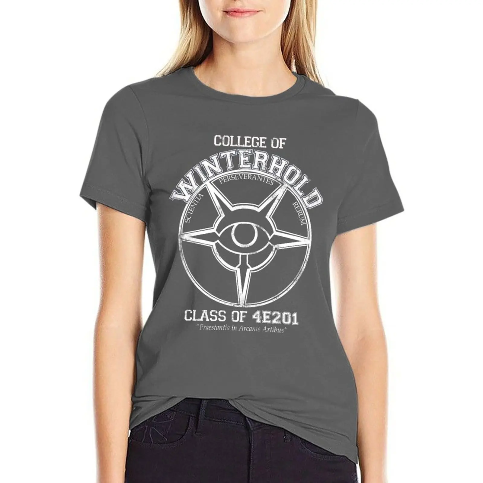 

Winterhold College Graduate T-Shirt cropped t shirts for Women Woman clothing western t-shirt dress for Women