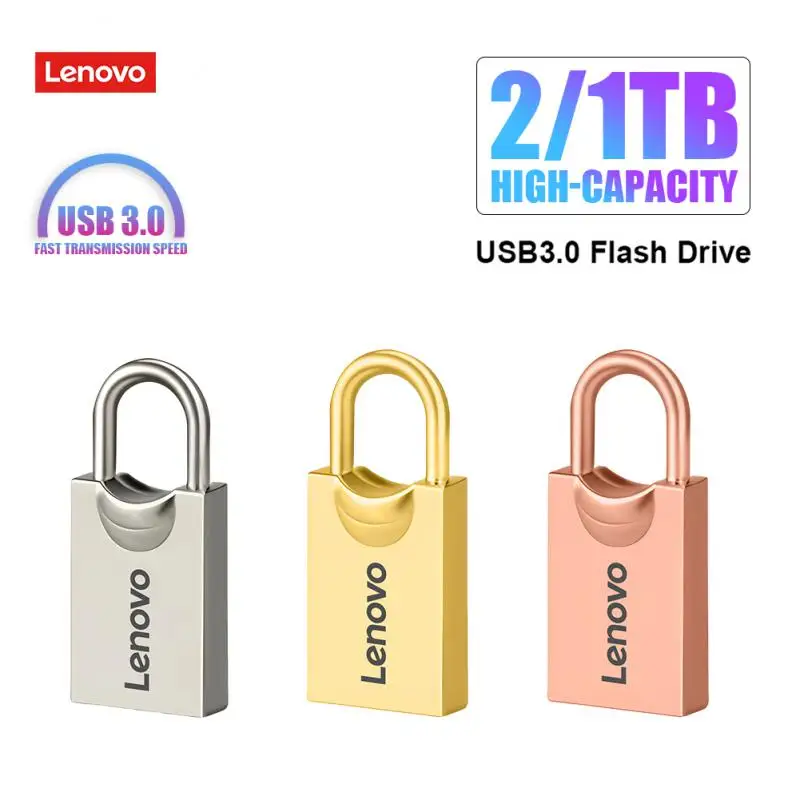 Nuovo Lenovo 2Tb Usb Flash Drive Usb3.0 Pen Drive Impermeabile Pendrive 520 Mb/S Flash Disk 1Tb Memoria Usb Per Ps4 Ps5 Spedizione Gratuita