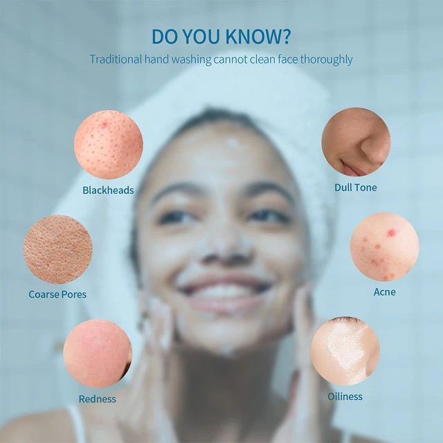 brosse nettoyante visage électrique de nettoyage du visage en Silicone