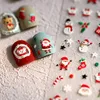 Winter Red Gonk Nail Art Sticker Christmas Series Cartoon Santa Claus Elk Design Adhesive Slider Snowman 2024 Manicure Foil Tips 5