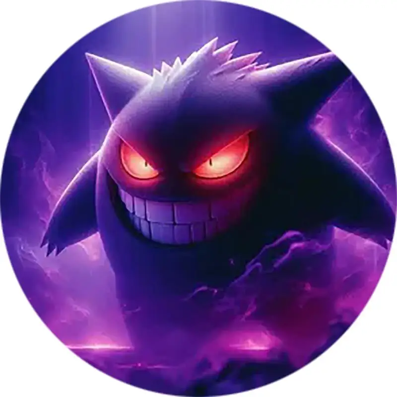 Stylish Black Gengar Phone Grip and Stand Holder