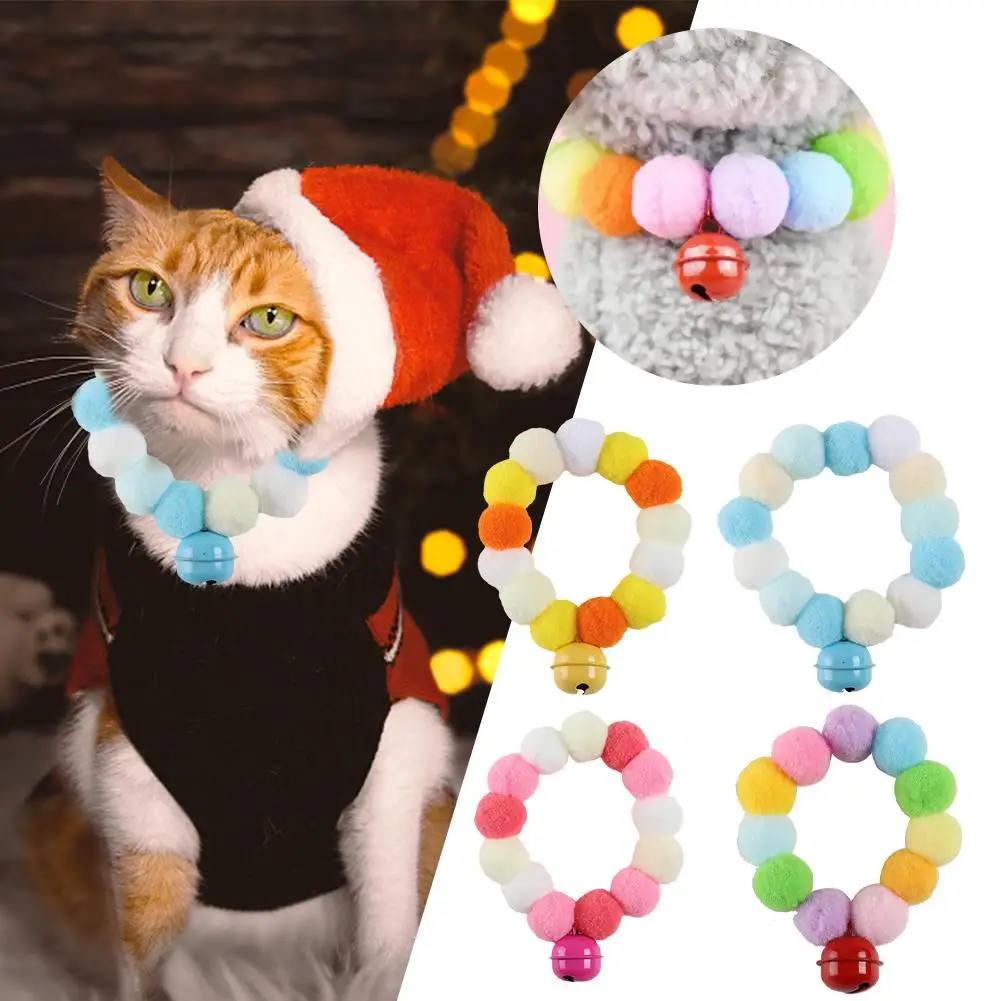 

Ошейник для домашних животных, Рождественский липкий мяч для шерсти, ошейник для собак, из полиэстера, всесезонный, O4B8