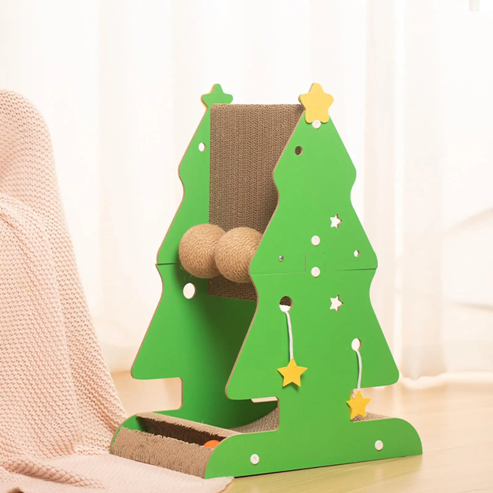 Cat Scratcher Christmas Tree Kitten Scratching Post for Indoor Cats Kitten
