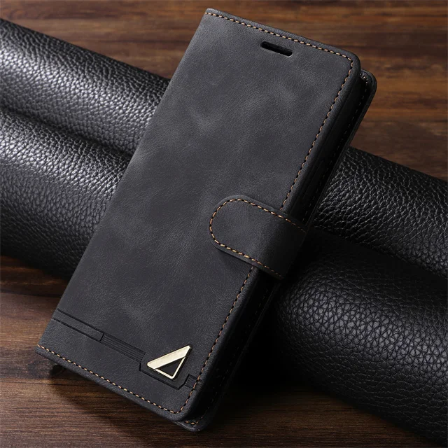 Premium Flip Leather Wallet Case with Card Slot – Elegant and Durable Cover