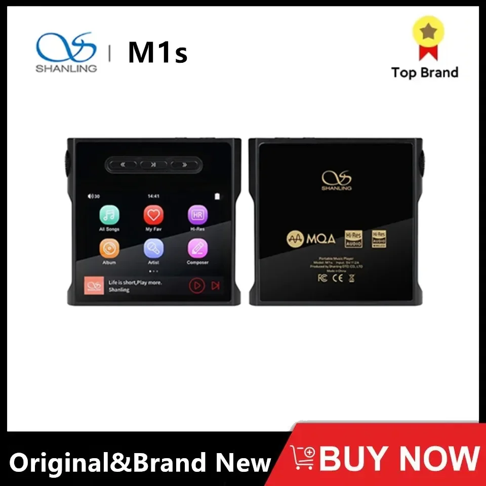 

SHANLING M1s MP3 HiFi Player ES9038Q2M DSD MQA Audio Player Bluetooth/WiFi/USB Input 3.5mm + 4.4mm Headphone Output Music DAP