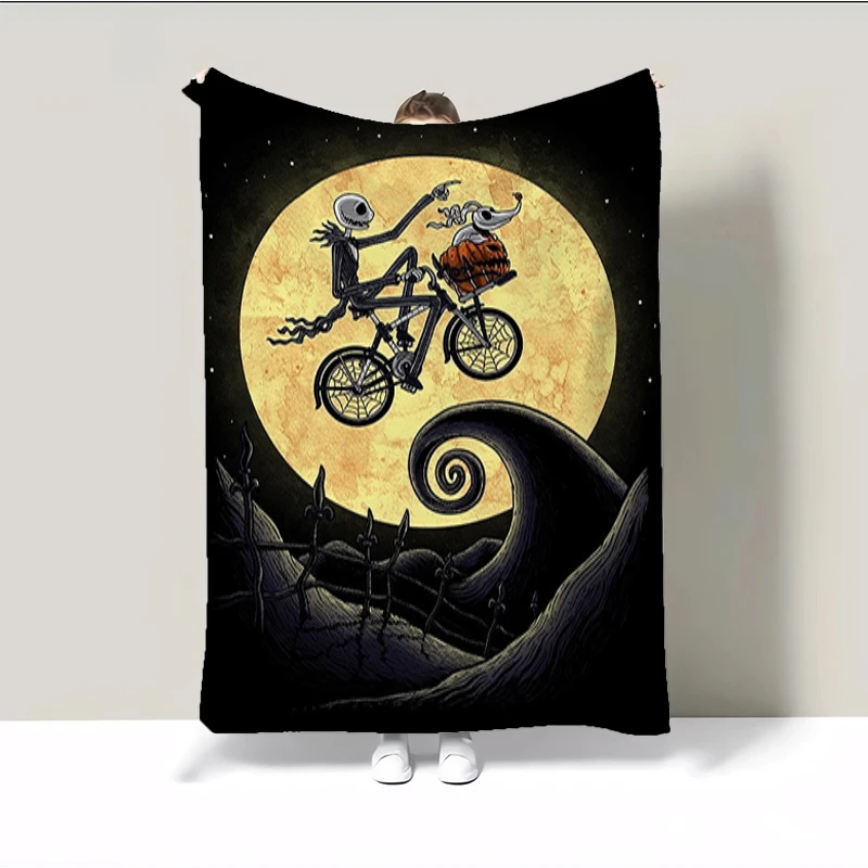 

Boho Throw Blanket Custom Nightmare Before Christmas Decorative Sofa Blankets for Winter Bedspread on the Bed Bedroom Decoration