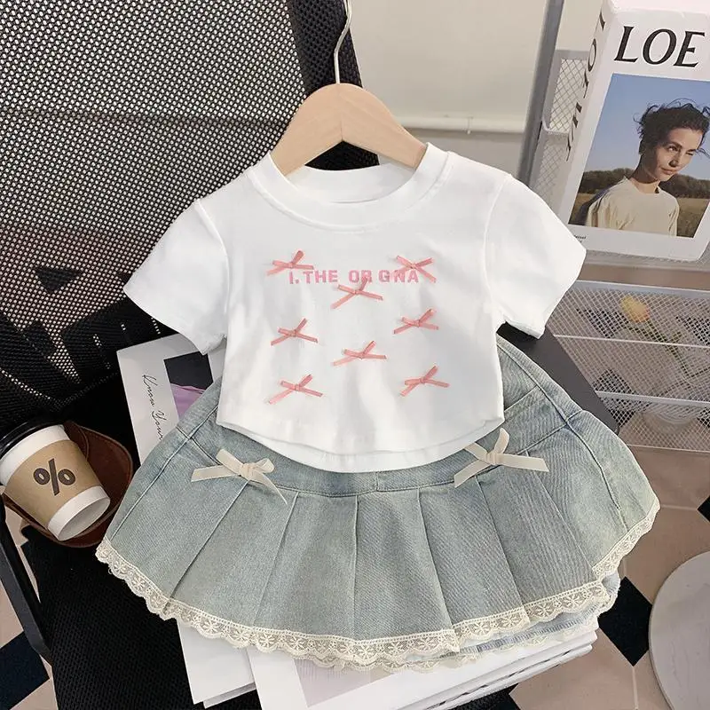 Children Skirts Denim Clothes Baby Girls Skirt A-line 2-10Year