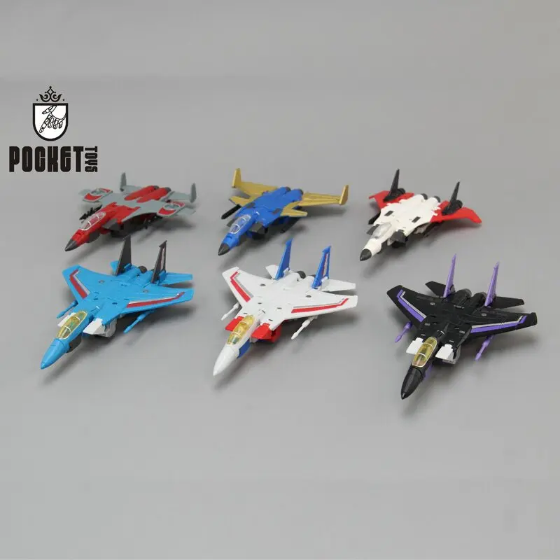Robot Trasformabile G1 Three-Pronged Squad Thrust Dirge Ramjet Seekers Starscream Skywarp Thundercracker Action Figure - immagine 5