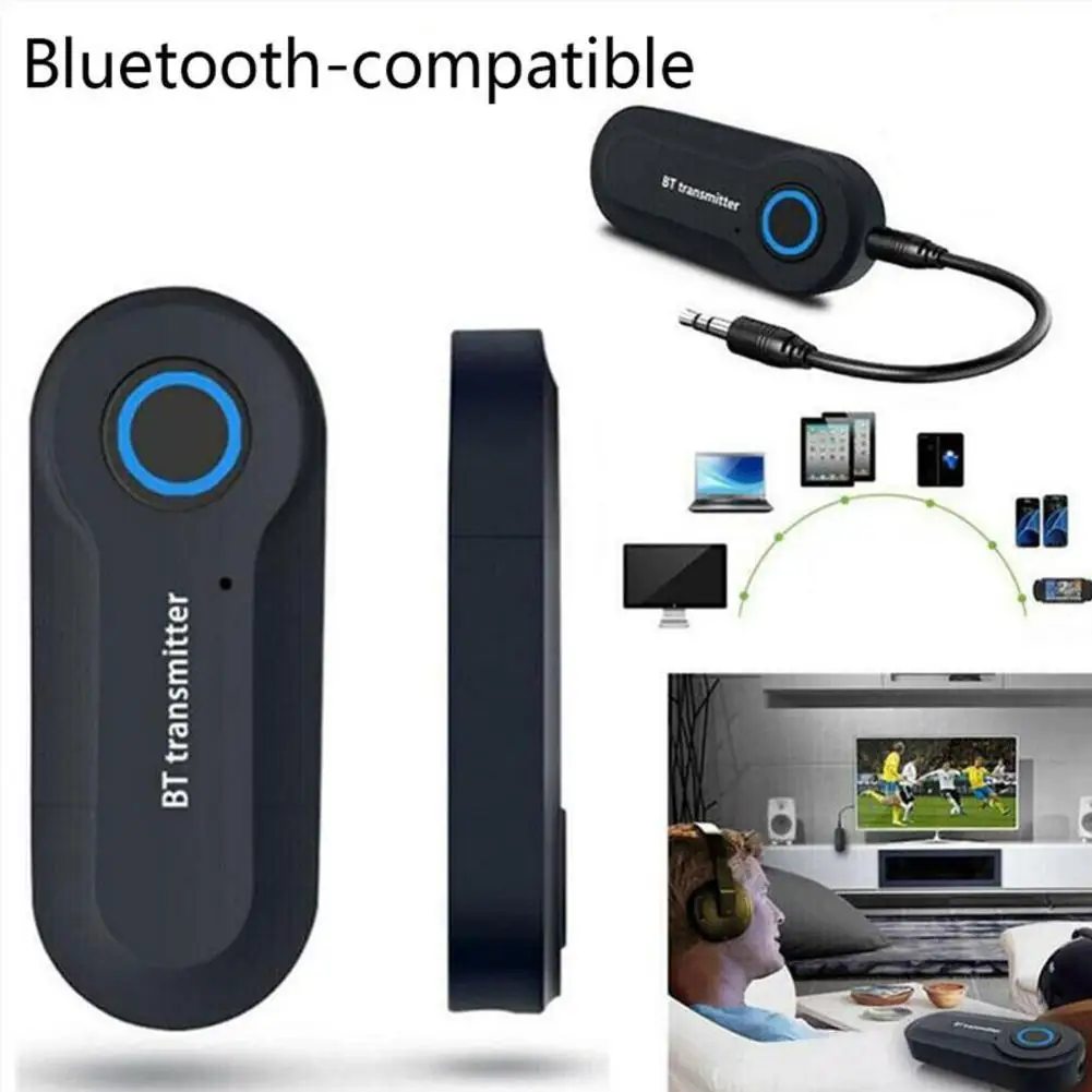 Bluetooth Transmitter Receiver Music Audio Adapter Headphones MP3 MP4 TV PC DVD Via 3.5mm Audio Cable RCA Cable
