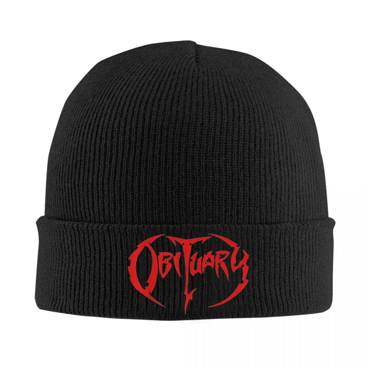 

Obituary Bring The Noise Hats Autumn Winter Beanie New Death Metal Band Cap Female Male Acrylic Knitted Hat