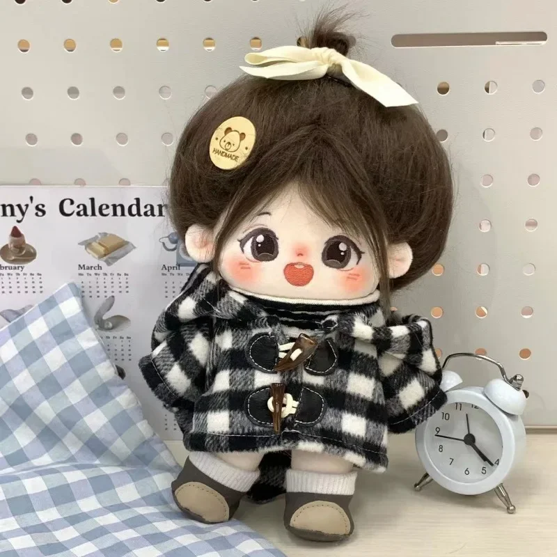 20cm cotton doll clothing cute Korean cowhide button coat doll clothing in stock 4