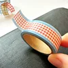 Korean Ins Retro Grid Decoration Adhesive Tape Planner Handbook DIY Scrapbooking Journal Collage Material Stickers 4