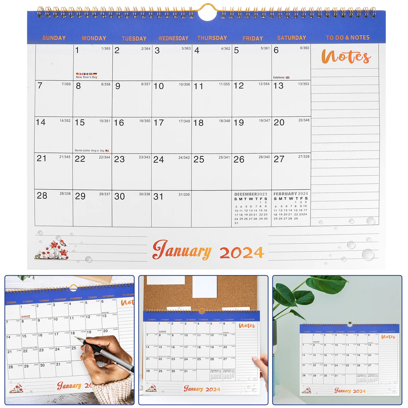 2024-2025 English Calendar Wall International Holiday Desk (20241-20256) (011)