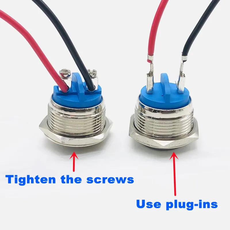 Metal Button Switch 16/19/22/25/30MM thread foot/welding foot/high head/flat head/Ball head 1NO reset doorbell start Button 1a
