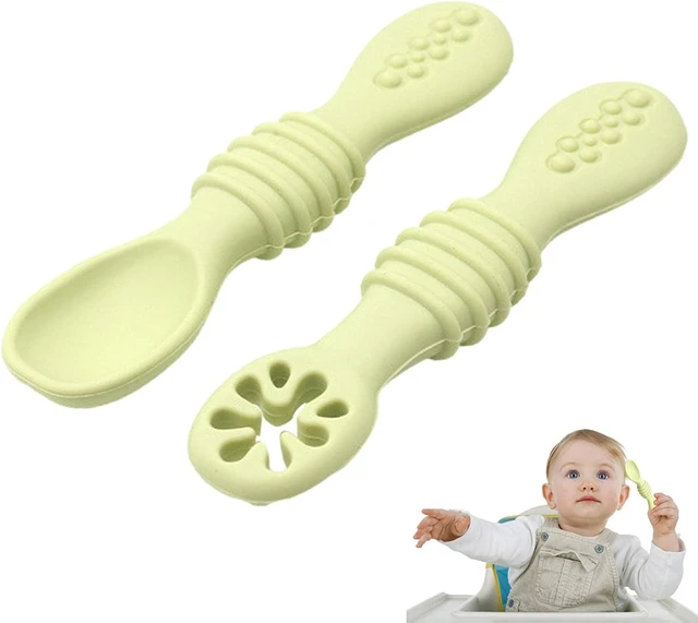 Silicone Baby Spoons First Stage Infant Feeding Spoon for Baby Led Wea