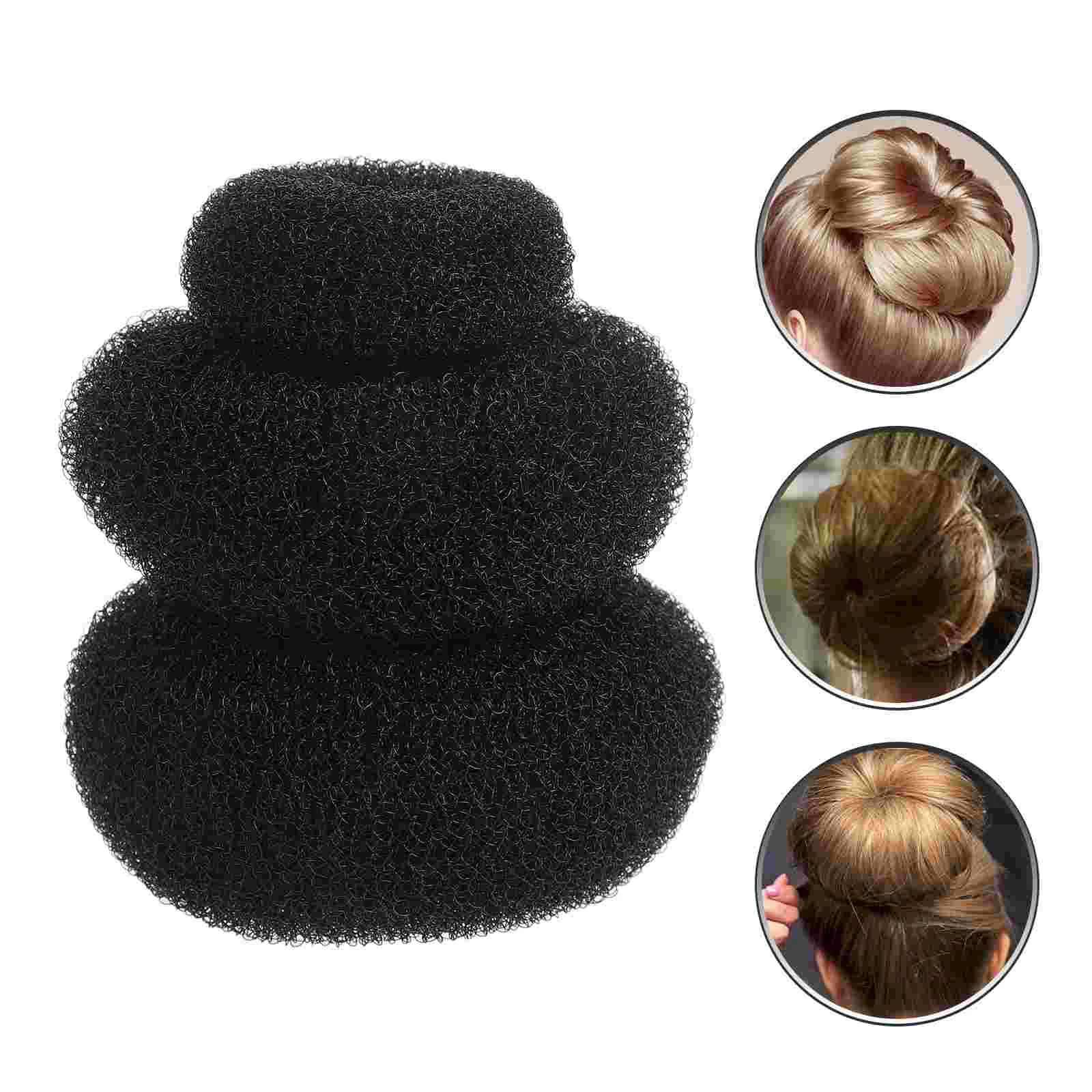 3 Pcs Hair Donuts for Buns Donut Buns Gentle Nylon Easy Use Set Hair Accessories Bun Maker Foam Donut