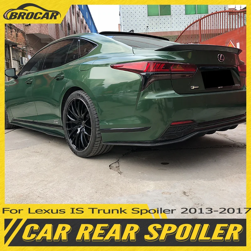 

For LEXUS IS200 250 350 300 2013 - 2017 AR style High-quality FRP/100% Real Carbon Fiber Rear Spoiler Trunk Boot Wing Spoiler