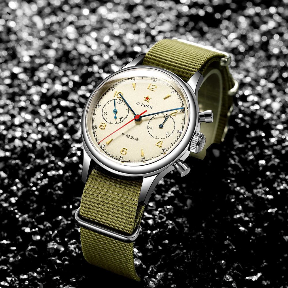 Red Star 40Mm 1963 Cronografo Pilot Aviation Orologio Meccanico Con Movimento Seagull St1901 Orologio Da Uomo Vintage Con Zaffiro