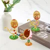 Exquisite Easter egg jewelry box, creative home decoration box ornaments enamel painted diamond metal arts and crafts gifts 2