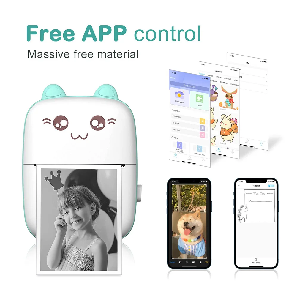 Portable Bluetooth Wireless Smart Label Thermal Printer portable printer Children Gifts