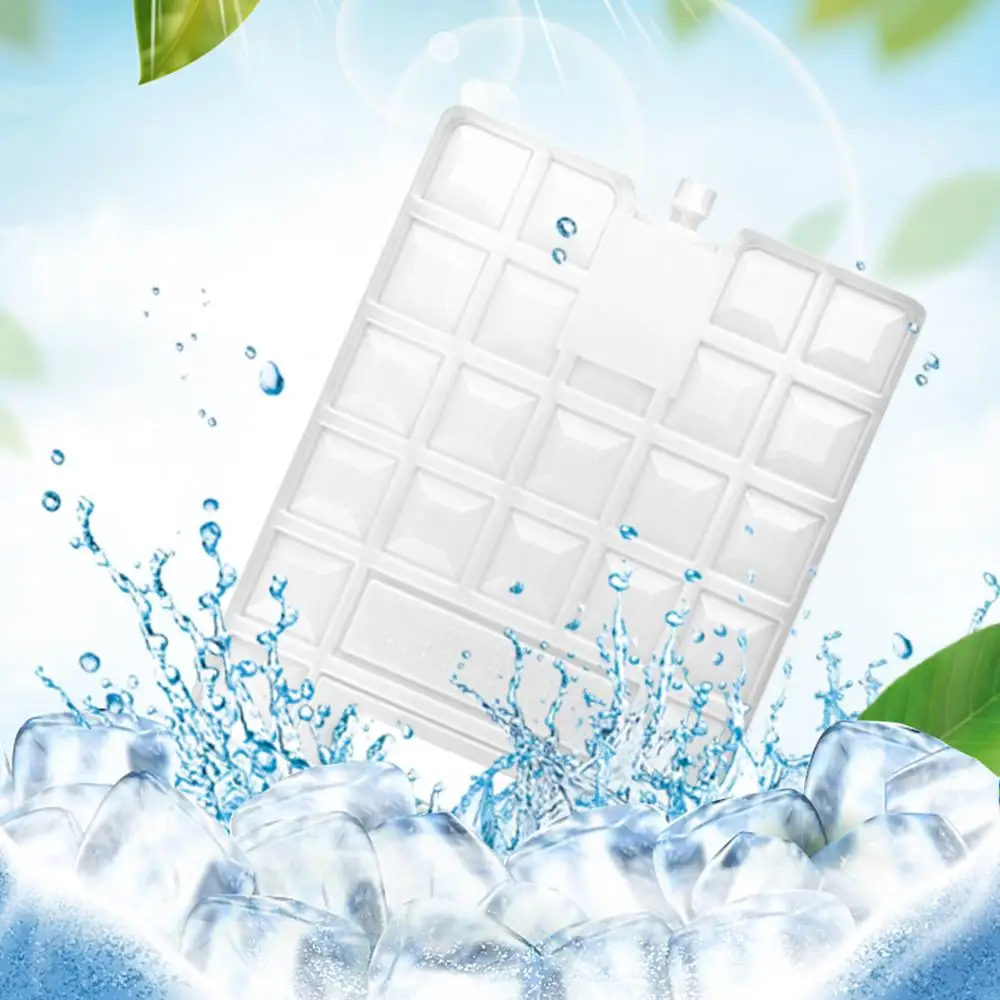 1100ml-2000ml Cool Cooler Freezer Recyclable White Fresh Keeping Slim Ice Pack Safe And Durable Keep Food Fresh For Picnics 1pcs