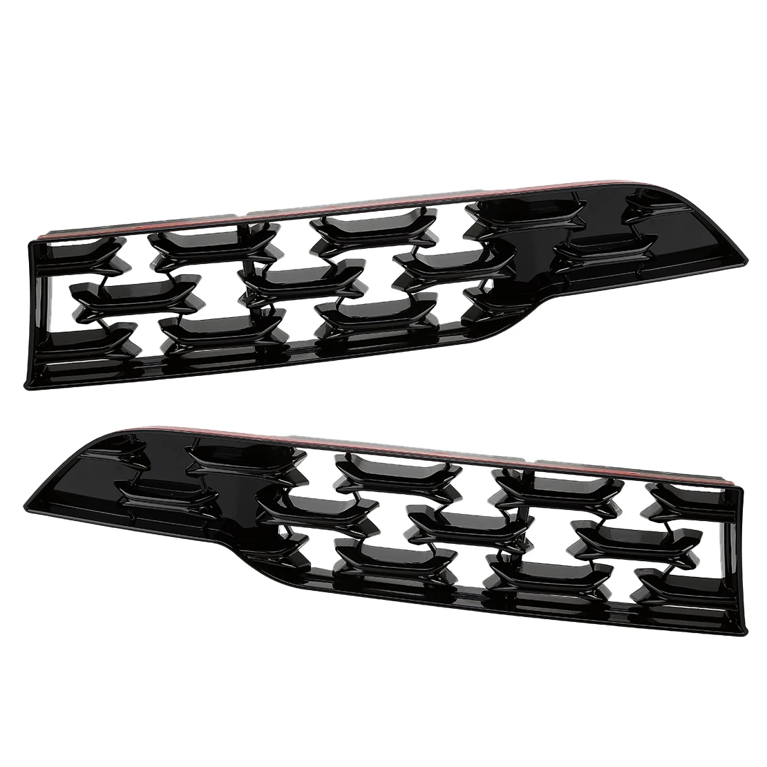 

1 Pair Glossy Black ABS Car Front Bumper Bottom Grill Grille Panel Cover Trim Fit for Mazda CX-50 2023-2024