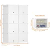 8 Tier Shoe Storage Cabinet 32 Pair Plastic Shoe Shelves Organizer for Closet Hallway Bedroom Entrywa, Shoes Cabinets 5