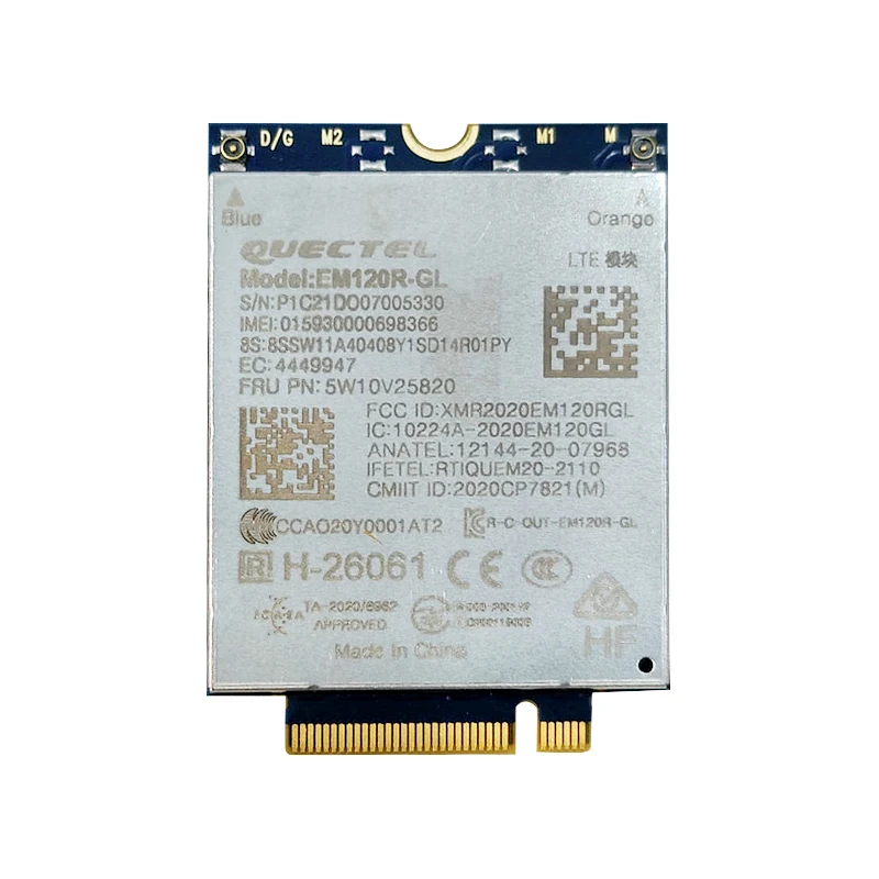 

Quectel EM120R-GL Cat12 4G M.2 module FRU 5W10V25820 Thinkpad X1 X13 Yoga 6th T14 T15 L14 L15 P15 P14s P15s P15v T15p Gen2