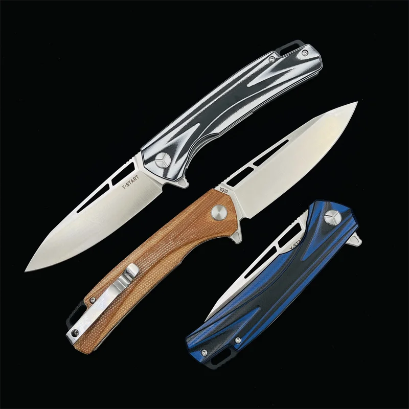 Y-START Flipper Folding Knife Ball Bearing Washer VG10 Blade G10 Handle 3 Colors Outdoor Camping Hunting Daily EDC Tools LK5021N 3