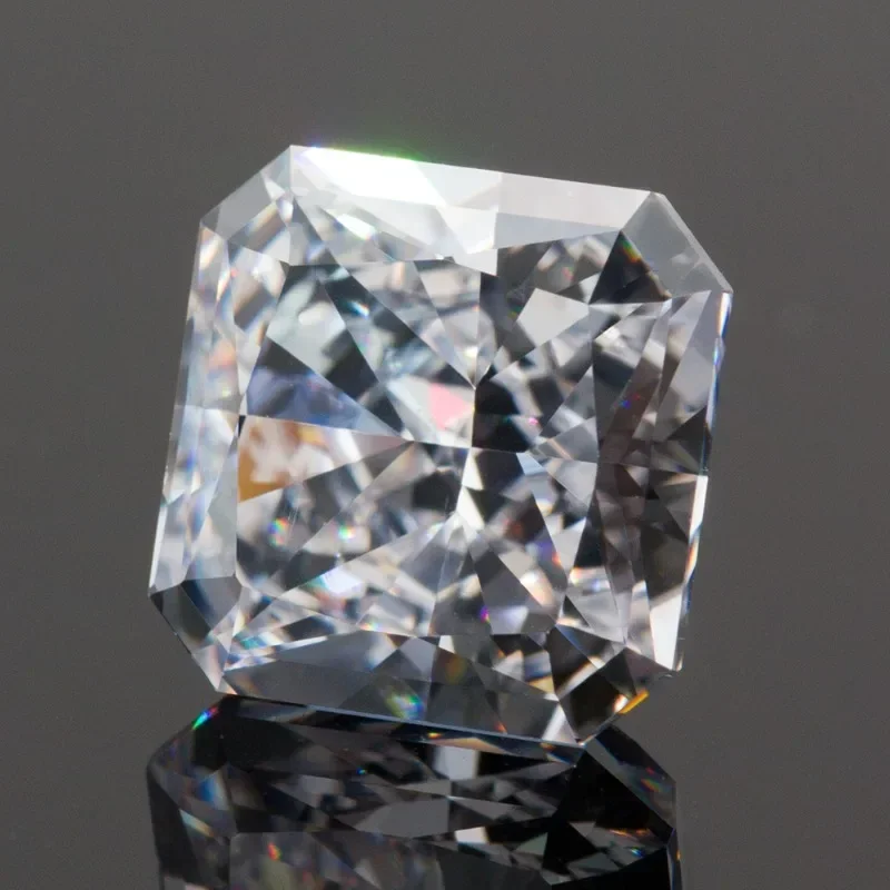 NEUE weiße quadratische Crushed Ice Cut Zirkonia Edelsteine High Carbon synthetische Lab Zirkon CZ 4K Schneiden 5A Schmuck machen Mater