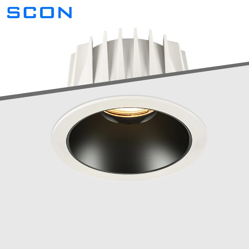 SCON AC90~260V Recessed Anti Glare LED Downlights 12W/20W/30W/50W LED Ceiling Spot Lights Background Lamps Indoor Lighting