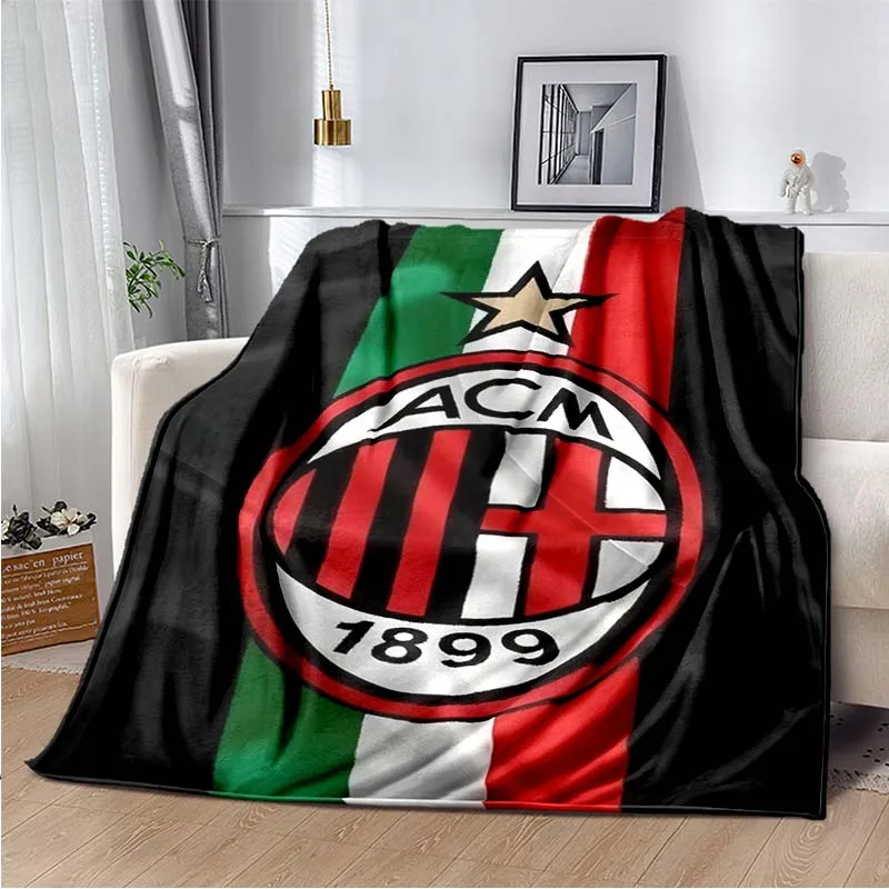 

Footbll ACM-Milan Soft Plush Blanket Throw Blanket for Living Room Bedroom Bed Sofa Picnic Cover