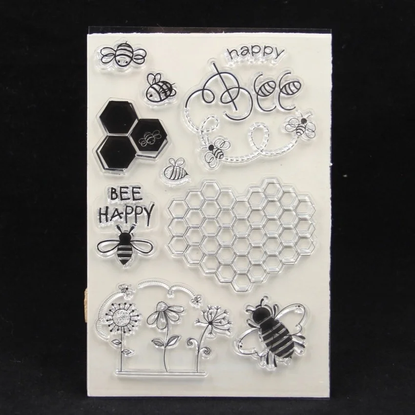 Bee Transparent Clear Silicone Stamp/Seal for DIY Scrapbooking/photo Album Decorative Card Making