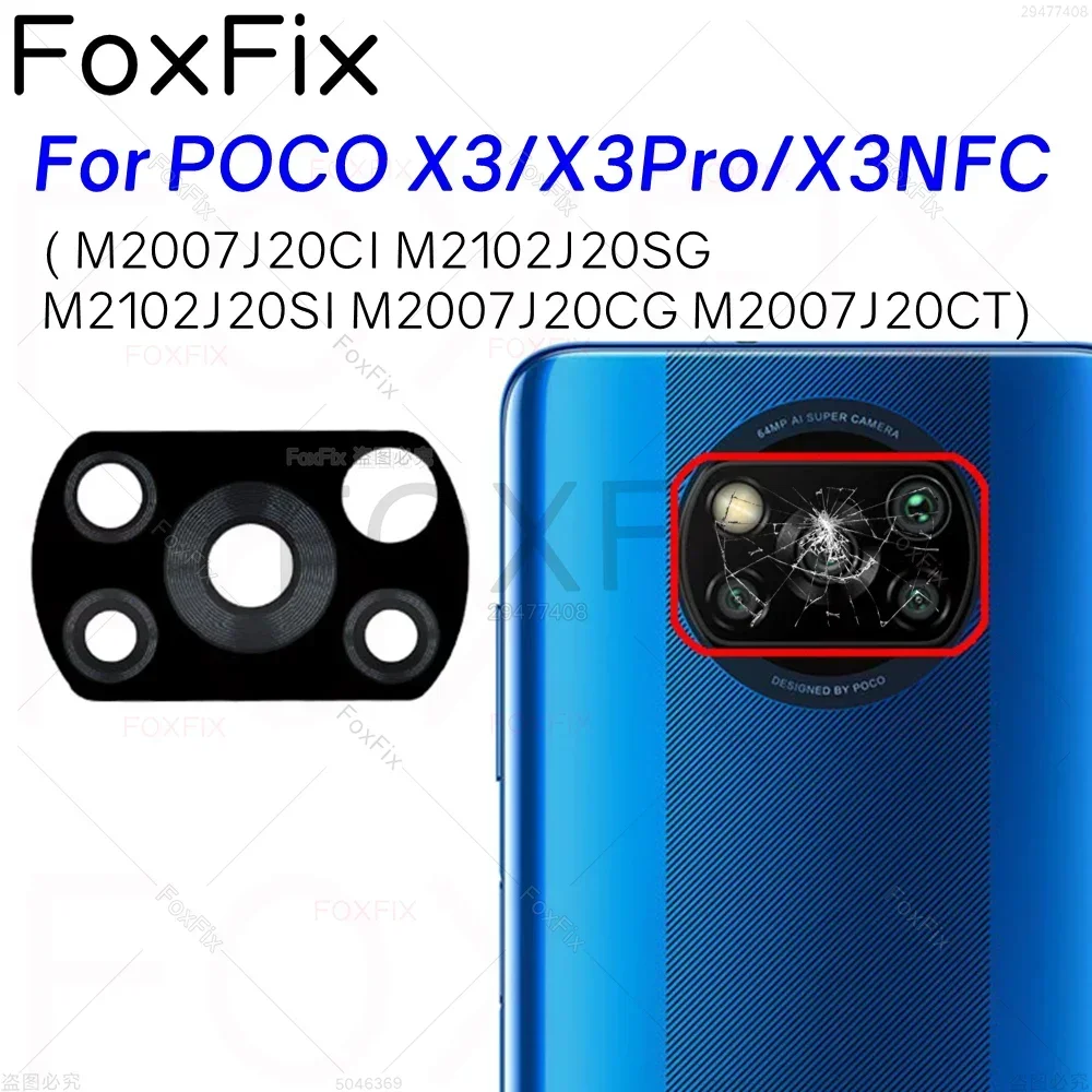 Camera Lens Cover Phone Camera Lens Back Camera Lens Glass For Xiaomi POCO X3 NFC X3 Pro Camera Cover Replacement