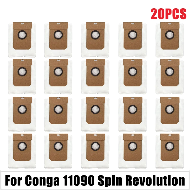 Compatible For Cecotec Conga 11090 Replacement Spare Parts Main Side Brush Hepa Filter Mop Dust Bag Accessories 1set roller brush filter mop cloth for cecotec for conga 11090 vacuum cleaner replacement spare parts household merchandises