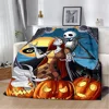Disney Jack Skellington Cartoon Printed Blanket Picnic Blankets Warm Blanket Soft Comfortable Blanket Home Travel Birthday Gift 4